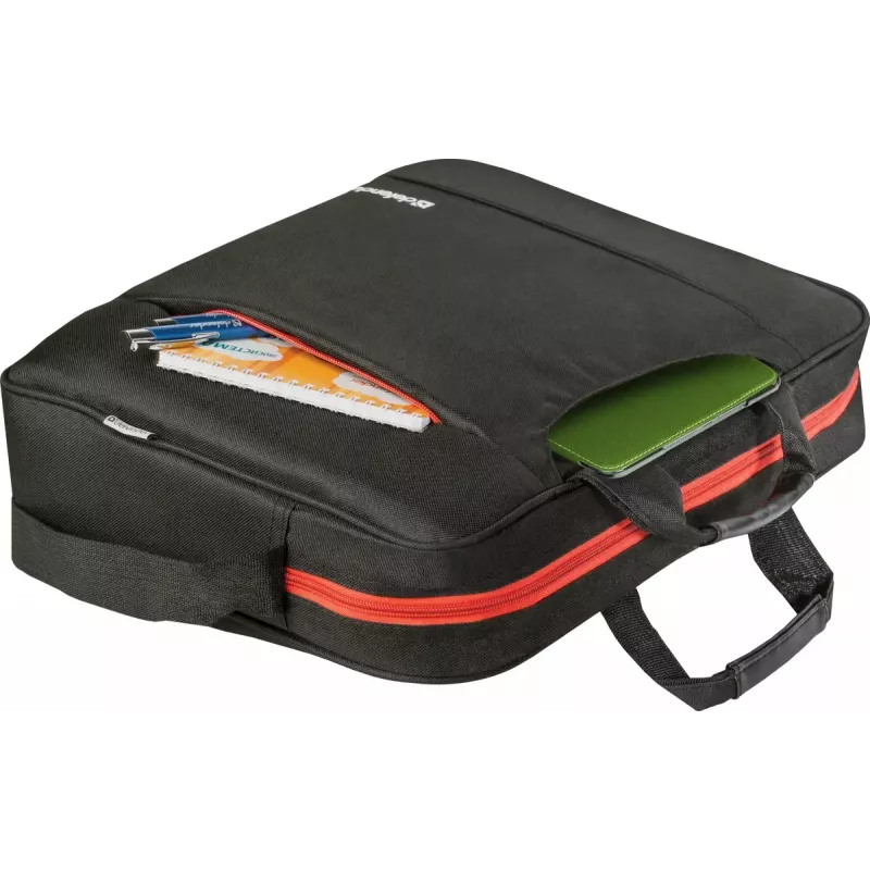 Laptoptas DEFENDER 15,6 inch (39,6 cm) – polyester, afneembare schouderriem, rits, zwart