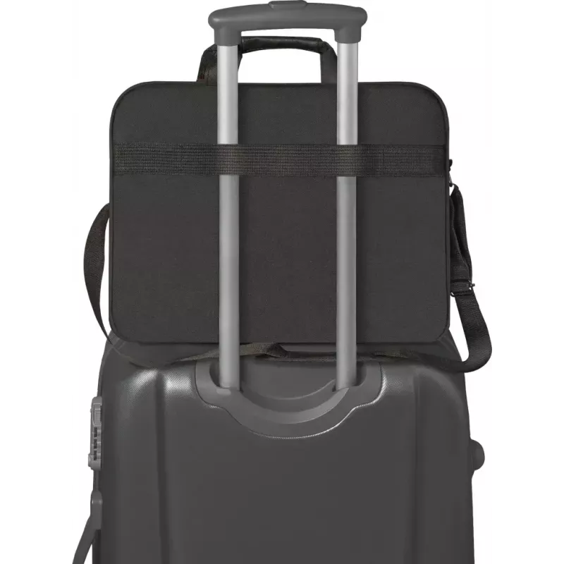 Laptoptas DEFENDER 15,6 inch (39,6 cm) – polyester, afneembare schouderriem, rits, zwart