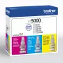 Compatibele inktpatronenset Brother BT-5000C, 3-kleurencombinatie (cyaan, magenta, geel), 3 stuks, 48,8 ml, 5000 pagina's