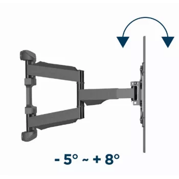 TV-wandhouder Gembird WM-75ST-01 voor 32–75 inch schermen, VESA 600x400, 45,5 kg, verstelbare wandafstand 4,9–49,1 cm, kantelbaar -5°–8°