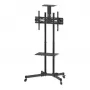 Mobiele tv- en monitortrolley MANHATTAN 461238, mobiel, zwart, hoogte 1803 mm, VESA 200x200–600x400, max. 50 kg