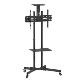 Mobiele tv- en monitortrolley MANHATTAN 461238, mobiel, zwart, hoogte 1803 mm, VESA 200x200–600x400, max. 50 kg
