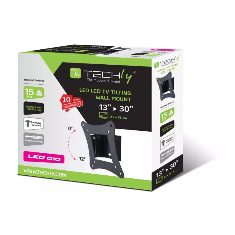 Techly ICA-LCD-900 76,2 cm (30 inch) zwart