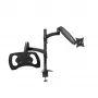 Bureauhouder TRUST Mara dual-arm monitorstandaard voor 2 displays tot 32 inch – gasdrukveer, VESA 75x75–100x100, max. 16 kg, klem, zwart