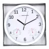 Esperanza Lyon EHC016K kwarts wandklok, rond, zwart