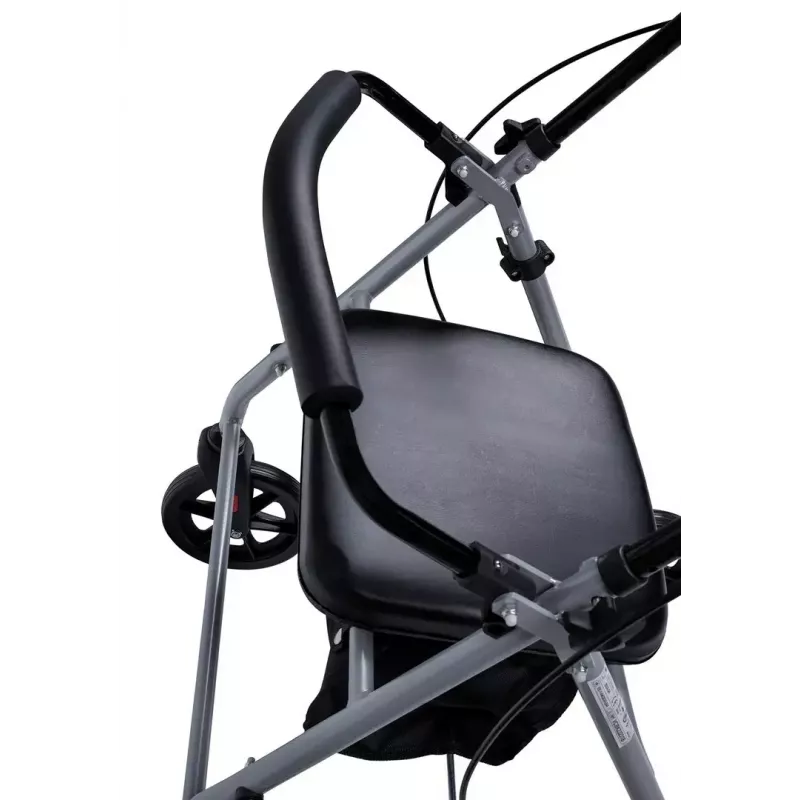MDH PPC035 rollator met zitting en mand, aluminium, opvouwbaar, max. belasting 136 kg