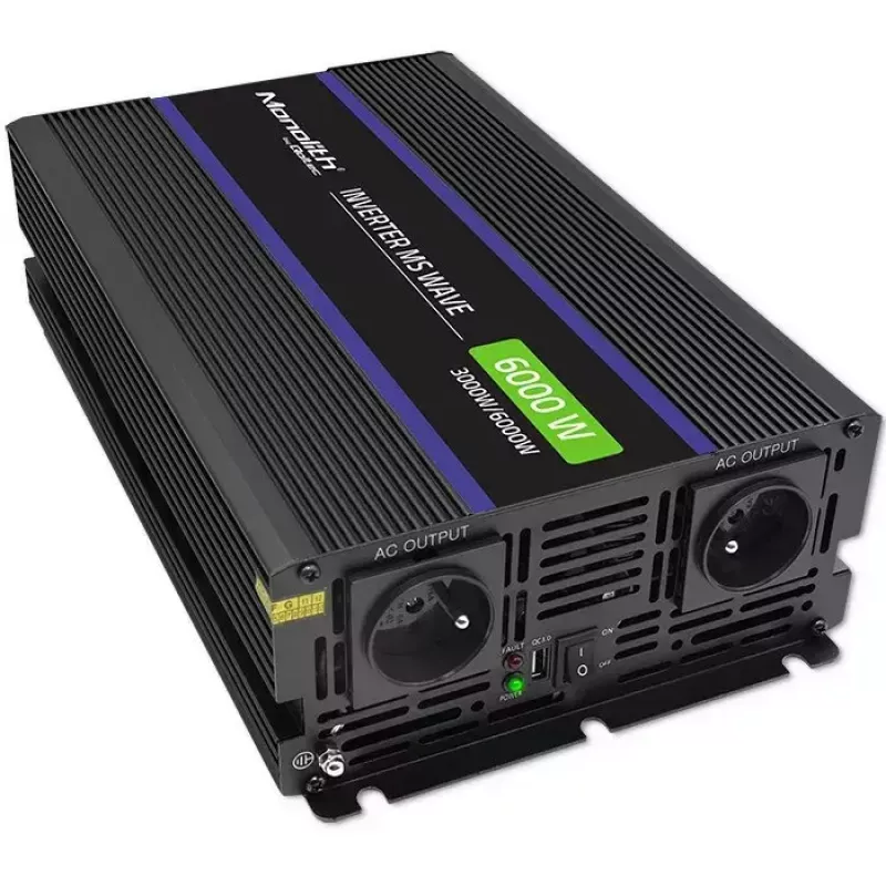Omvormer QOLTEC Monolith 6000 MS 12V naar 230V 6000W
