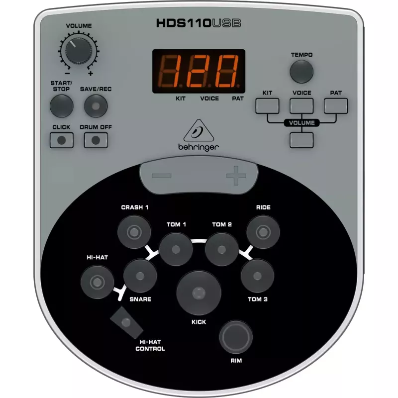 Behringer XD8USB elektronisch drumstel, zwart