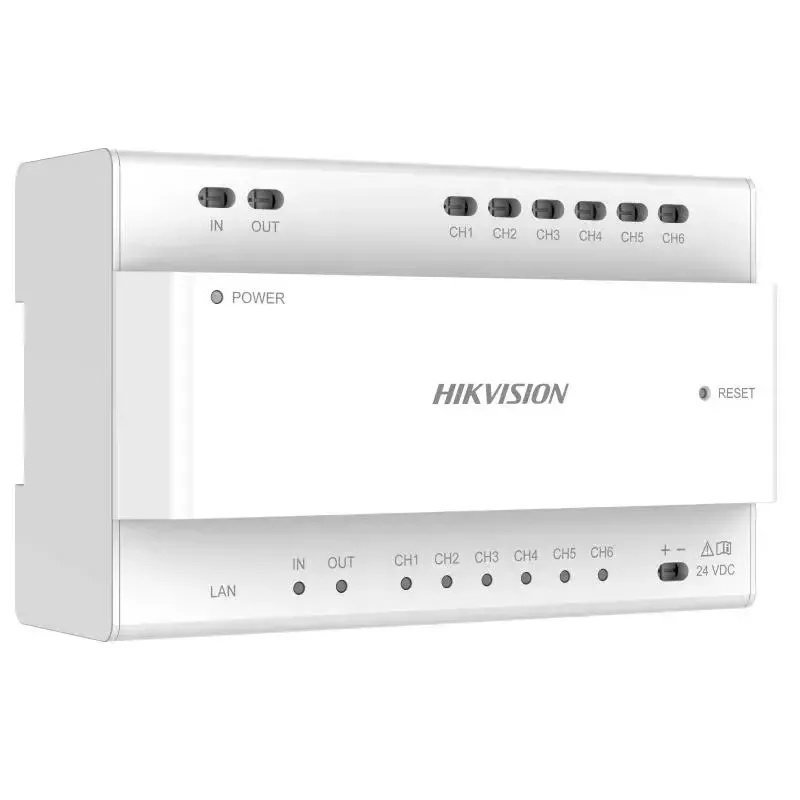 Videoverdeler Hikvision DS-KAD706Y-S 6 kanalen 1HE rackmontage