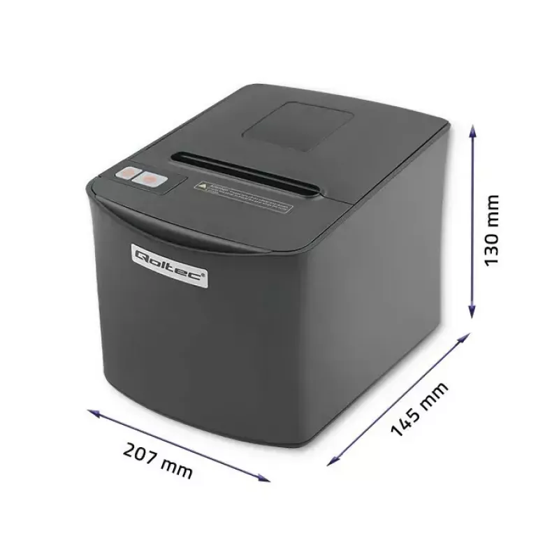 Thermo-bondrukker QOLTEC 50256 met USB-interface – compacte POS-printer