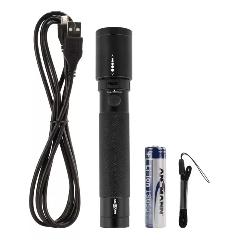 Ansmann Future T400FR zaklamp, 400 lm, IPX4, zwart