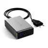 Mobiele oplader Satechi ST-TC100GM-EU, 100 W, 2× USB-C, AC-ingang 100–240 V, grijs