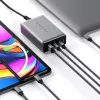 Mobiele oplader Satechi ST-TC100GM-EU, 100 W, 2× USB-C, AC-ingang 100–240 V, grijs