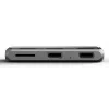 Laptop-dock Satechi ST-HXRSDM — USB 3.2 Gen 2 Type-C docking met 100W PD, MicroSD-lezer, grijs