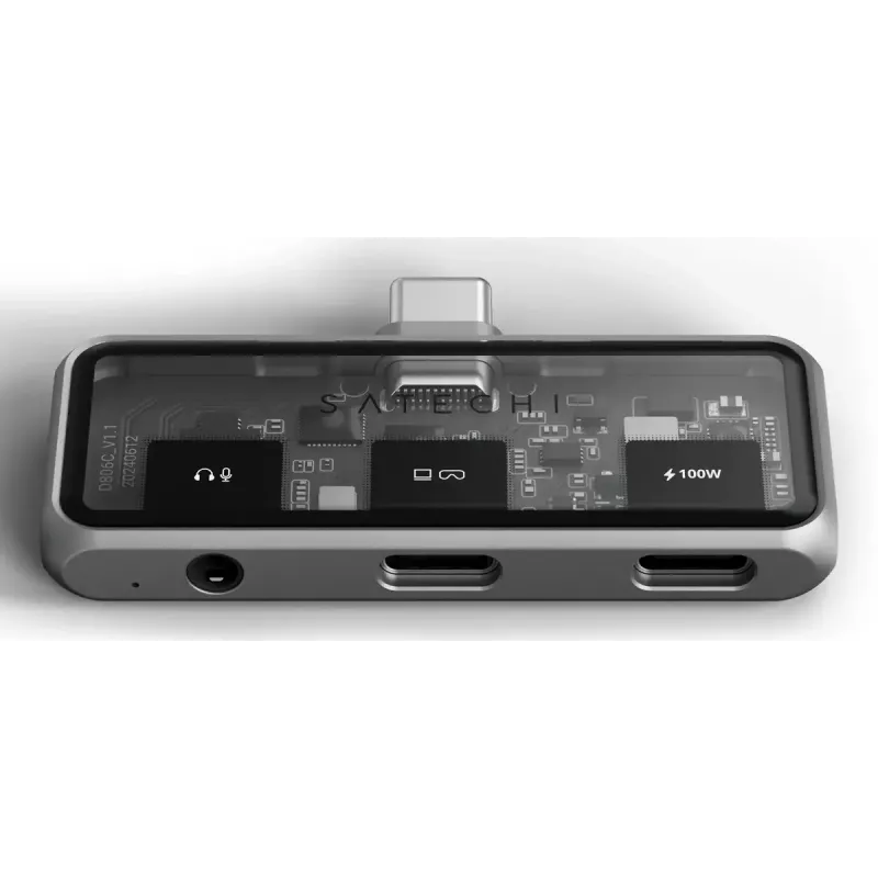 Laptop-dock Satechi ST-HXRAJM — USB 3.2 Gen 2 (Type-C), 100W PD, grijs