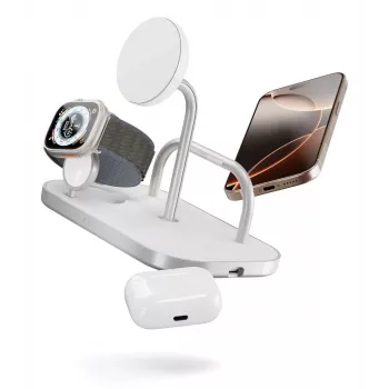 Mobiele oplader ZENS ZEDC29W/00 snel opladen draadloos zilver wit