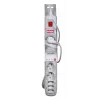 Stekkerdoos ActiveJet APN-8G/5M-GR — 8 AC-stopcontacten (type E/C), 5 m kabel, 10 A, 230 V, grijs