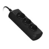 Activejet 3GNU-1.5M-C stekkerdoos met snoer, 1,5 m, zwart