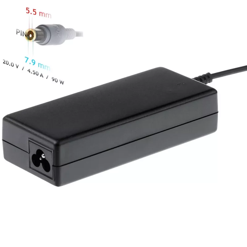 Akyga AK-ND-18 notebookvoeding voor Lenovo, 90 W, 20 V / 4,5 A, 7,9 x 5,5 mm met pin