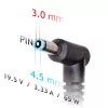 Akyga AK-ND-25 laptopvoeding voor HP, 65 W, 19,5 V, 3,33 A, 4,5 x 3,0 mm + pin