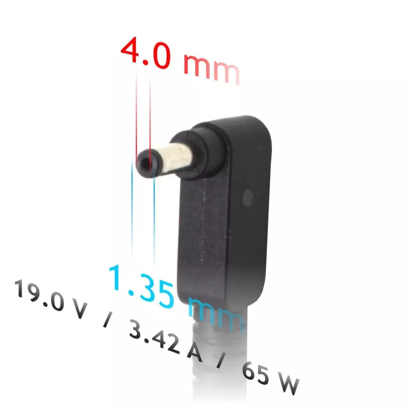 Akyga AK-ND-55 notebookvoeding 19 V / 3,42 A, 65 W, 4,0 x 1,35 mm stekker, voor Asus