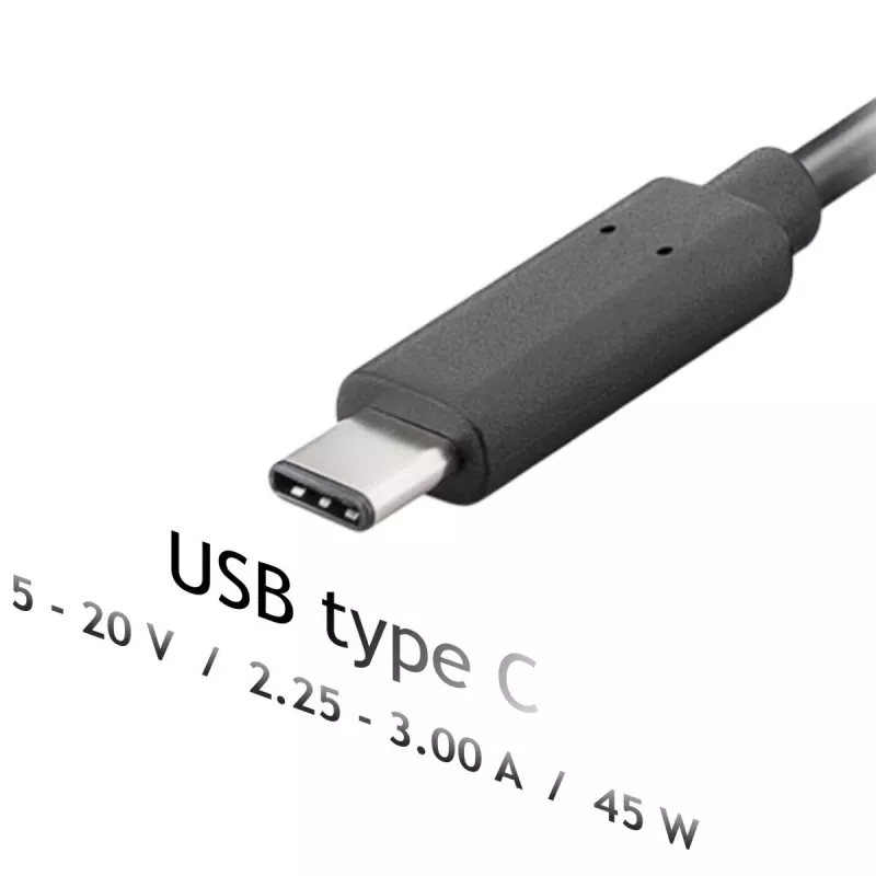 Akyga AK-ND-60 USB-C-notebookvoeding 45 W, Power Delivery, 5–20 V, 1,2 m