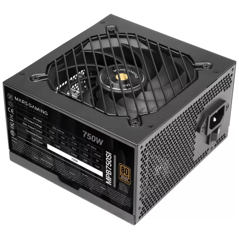 Mars Gaming MPB750SI voeding 750 W 24-pin ATX ATX zwart