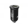 Auto-oplader Green Cell CADM-GC-38AC 38W, 1x USB-C (PD 3.0) + 1x USB-A, aluminium behuizing, zwart