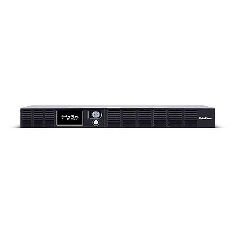 Rackmount line-interactive UPS CYBERPOWER OR600ERM1U — 0,6 kVA / 360 W, 6x C13-uitgangen, AVR, LCD, zilver, 1U
