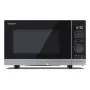 Sharp YC-PS204AE-S vrijstaande magnetron, 20 l, 700 W, 10 vermogensniveaus, halfdigitale bediening, zilver
