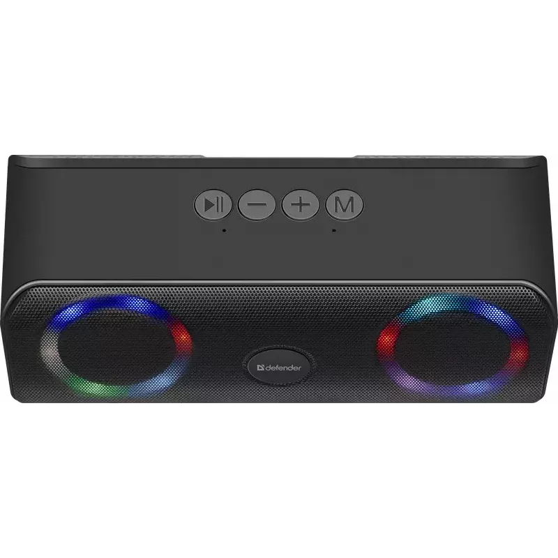 Draagbare Bluetooth-mono-luidspreker DEFENDER Q1 zwart, 10 W RMS, 1200 mAh, Bluetooth 5.0, MicroSD, FM, AUX, USB