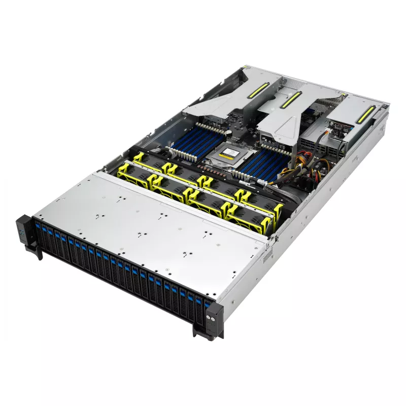 ASUS RS521A-E12-RS24U Socket SP5 rack (2U) zwart, zilver
