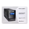 Qoltec Monolith 53979 UPS, line-interactive, 850 VA / 480 W, 2 Schuko-stopcontacten, LCD, USB, RJ45