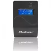 Qoltec Monolith 53979 UPS, line-interactive, 850 VA / 480 W, 2 Schuko-stopcontacten, LCD, USB, RJ45