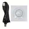 Qoltec Monolith 53979 UPS, line-interactive, 850 VA / 480 W, 2 Schuko-stopcontacten, LCD, USB, RJ45