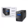 Qoltec Monolith 53979 UPS, line-interactive, 850 VA / 480 W, 2 Schuko-stopcontacten, LCD, USB, RJ45