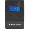 Qoltec Monolith 53979 UPS, line-interactive, 850 VA / 480 W, 2 Schuko-stopcontacten, LCD, USB, RJ45