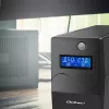 Qoltec Monolith 53979 UPS, line-interactive, 850 VA / 480 W, 2 Schuko-stopcontacten, LCD, USB, RJ45
