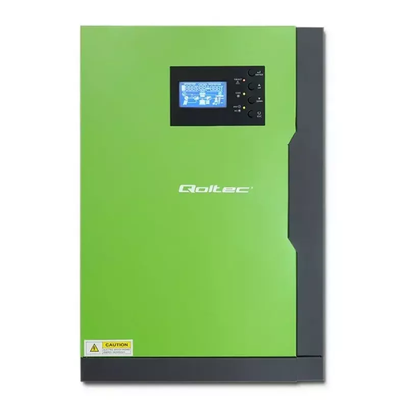 Qoltec 53886 off-grid hybride zonne-omvormer, 3,5 kW, 100 A MPPT, 24 V, zuivere sinus