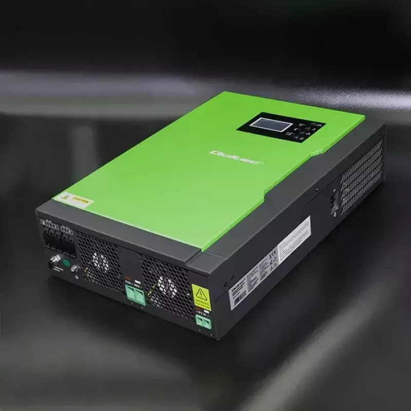 Qoltec 53886 off-grid hybride zonne-omvormer, 3,5 kW, 100 A MPPT, 24 V, zuivere sinus