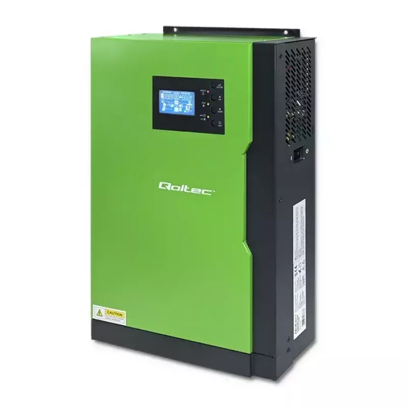 Qoltec 53886 off-grid hybride zonne-omvormer, 3,5 kW, 100 A MPPT, 24 V, zuivere sinus