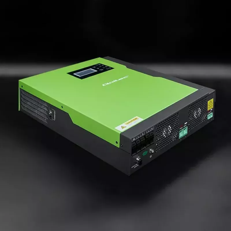 Qoltec 53886 off-grid hybride zonne-omvormer, 3,5 kW, 100 A MPPT, 24 V, zuivere sinus