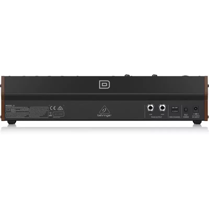 Synthesizer Behringer Model D zwart behuizingskleur zwart stroombron DC AC