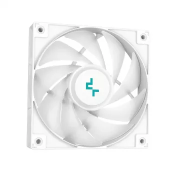 All-in-one-vloeistofkoeler DeepCool LS520 SE WH – 240 mm radiator, 2x 120 mm PWM-ventilatoren, wit, koperen bodemplaat