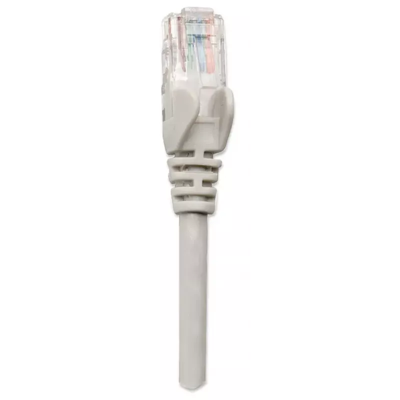 Intellinet 319768 Cat5e U/UTP patchkabel, 3 m, RJ45-RJ45, CCA, PVC, vergulde contacten, snagless, grijs