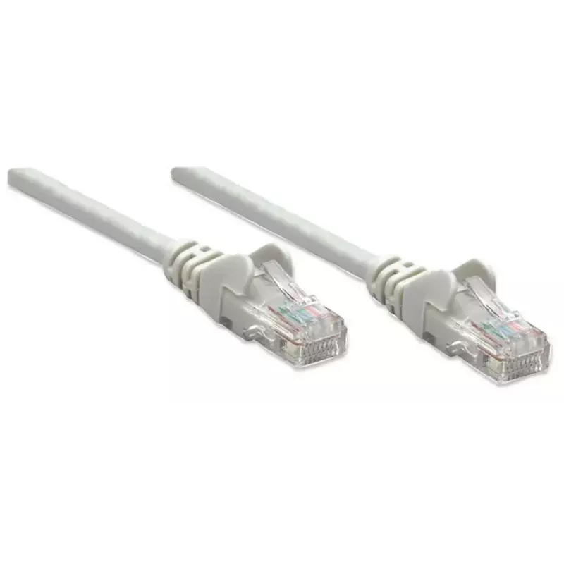 Intellinet 319768 Cat5e U/UTP patchkabel, 3 m, RJ45-RJ45, CCA, PVC, vergulde contacten, snagless, grijs