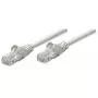 Intellinet 319768 Cat5e U/UTP patchkabel, 3 m, RJ45-RJ45, CCA, PVC, vergulde contacten, snagless, grijs
