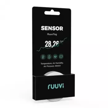 Draadloze sensor Ruuvi RT4in1 temperatuur luchtvochtigheid luchtdruk beweging