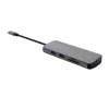 USB Type-C hub TRUST 25672 — HDMI, RJ-45, USB 3.2 Gen 1 Type-A/Type-C, SD/MicroSD, grijs
