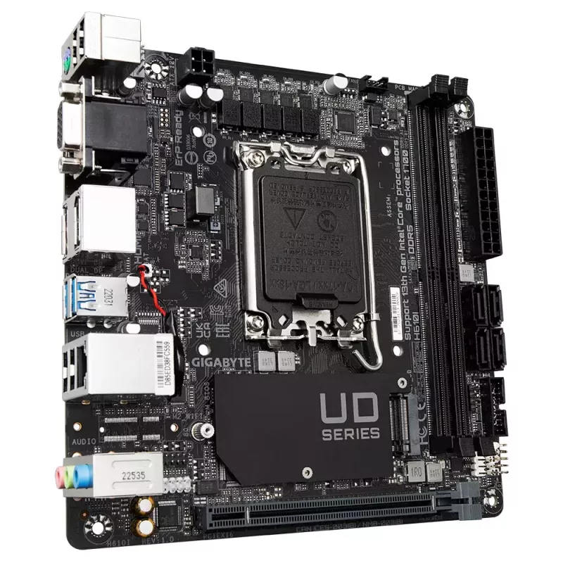 Moederbord GIGABYTE H610I, Intel H610, LGA 1700, Mini-ITX